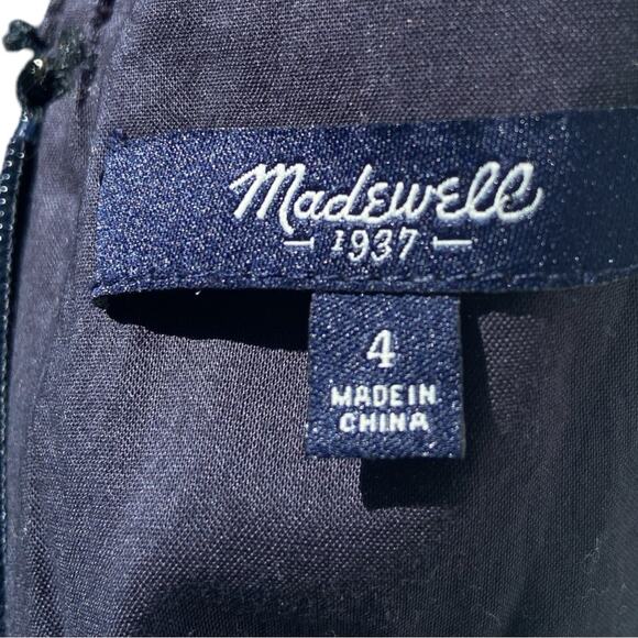 Madewell C6360 Navy Blue Cutout Sleeveless Sundress Size 4 - Picture 8 of 9